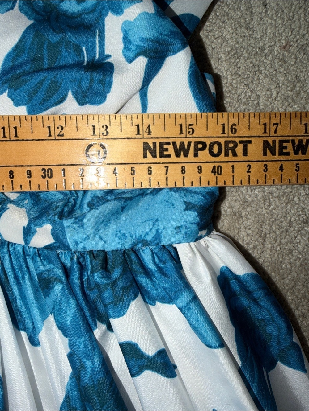Anthropologie ATSU Blue Floral White Sundress with Bow Detail size XS NWT - Picture 11 of 12